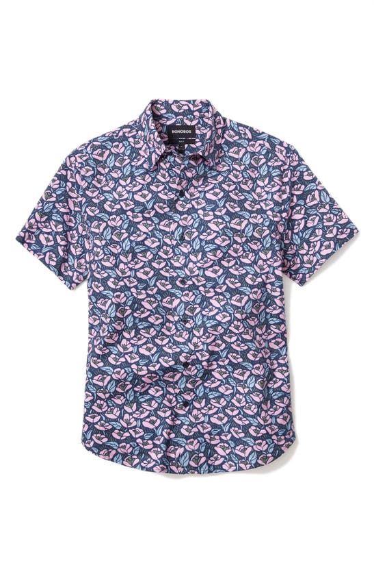 Shop Bonobos Riviera Slim Fit Floral Stretch Cotton Short Sleeve Button-up Shirt In Goodman Floral