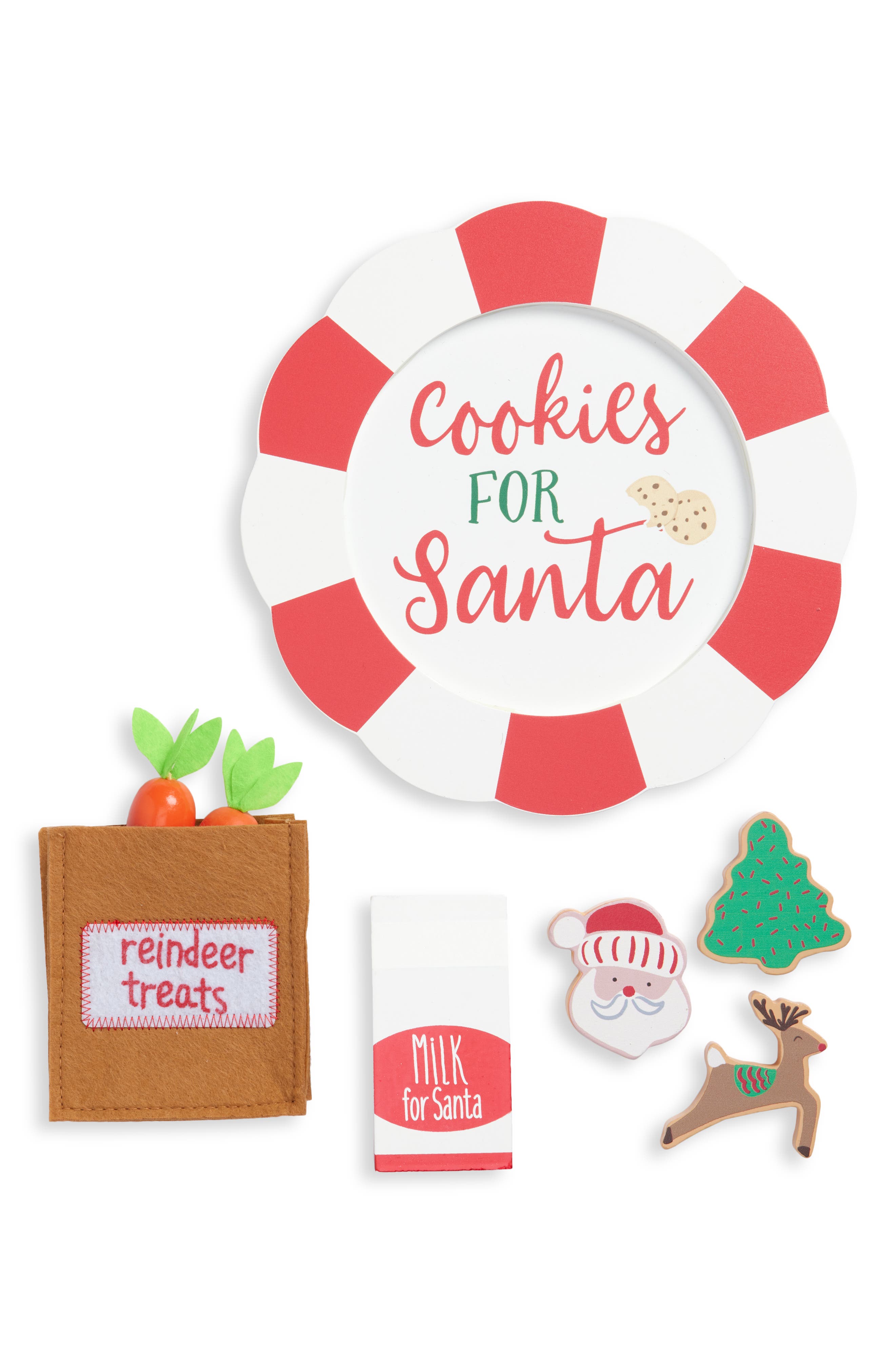 Mud Pie Cookies for Santa Play Toy Set in Red 