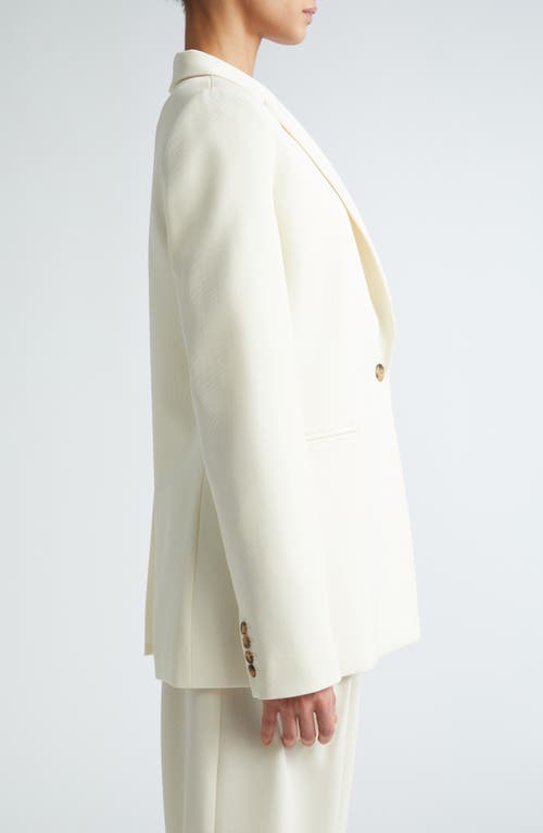 Partow Harlow Cotton Stretch Twill Blazer In Ivory