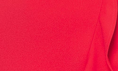 Xscape Evenings Ruffle Scuba Sheath Cocktail Dress In Red