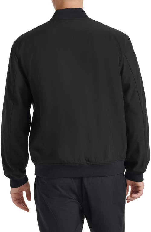 Champion Softshell Varsity Bomber Jacket In Black