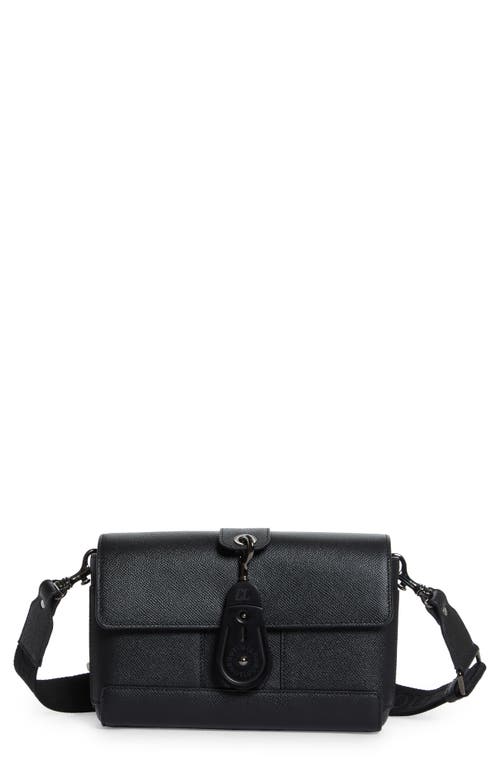 Christian Louboutin Groovy East/West Calfskin Crossbody Bag in Black/Black/Black at Nordstrom