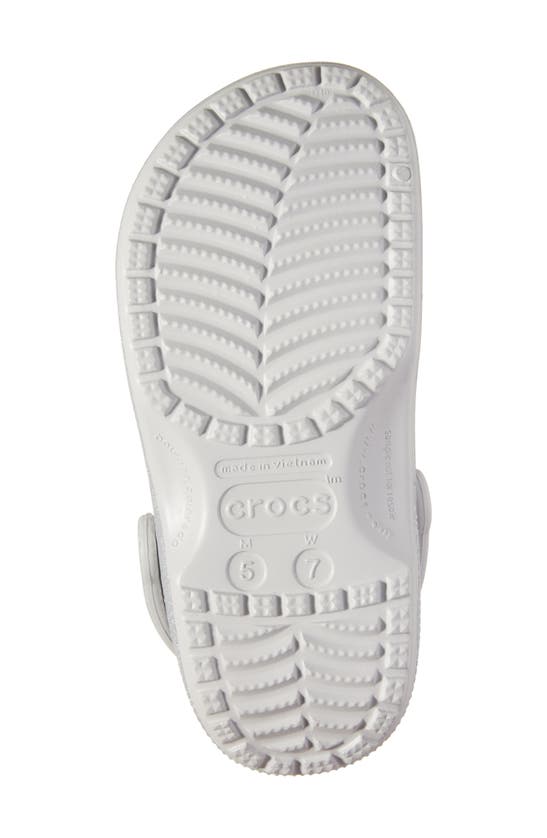 Shop Crocs Gender Inclusive Classic Glitter Clog In Silver Glitter