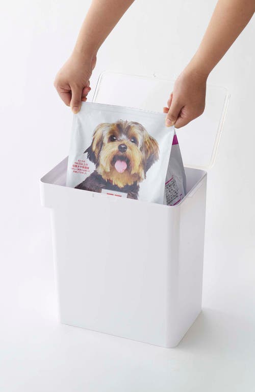 Yamazaki Large Airtight Pet Food Storage Container In White