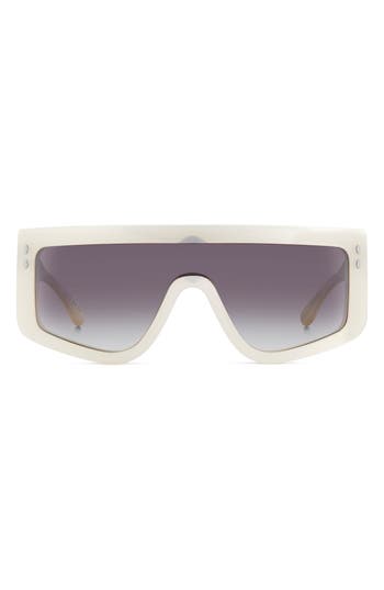 Isabel Marant Rectangular Sunglasses In Pearl White/grey Shaded