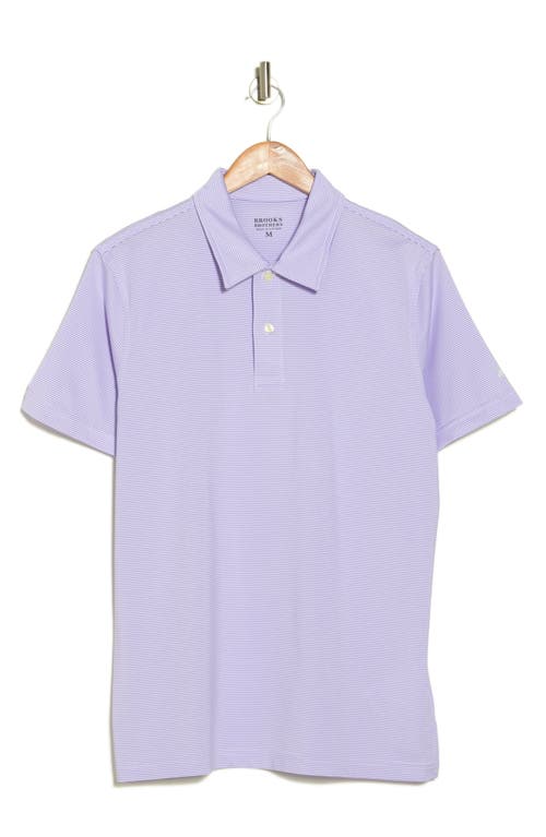 Shop Brooks Brothers Stripe Golf Polo In Purple