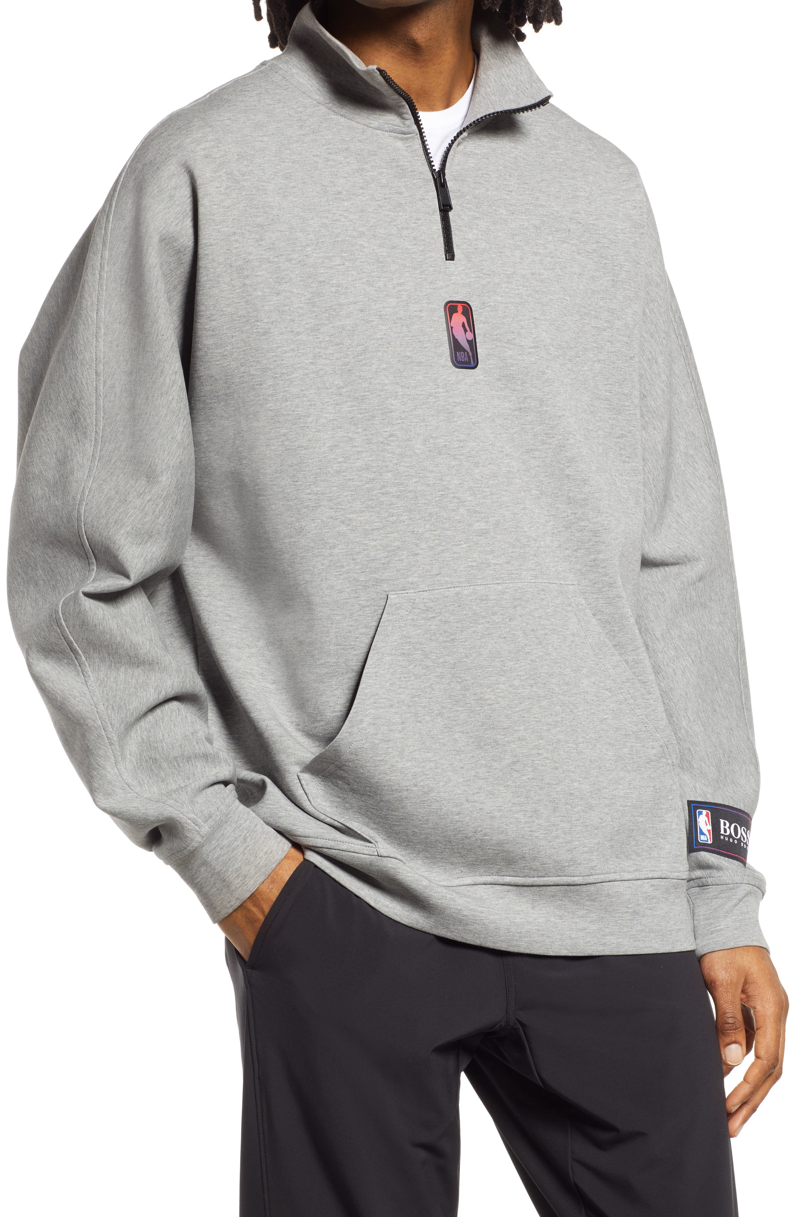 BOSS HUGO BOSS BOSS x NBA Zone Quarter Zip Pullover Nordstromrack
