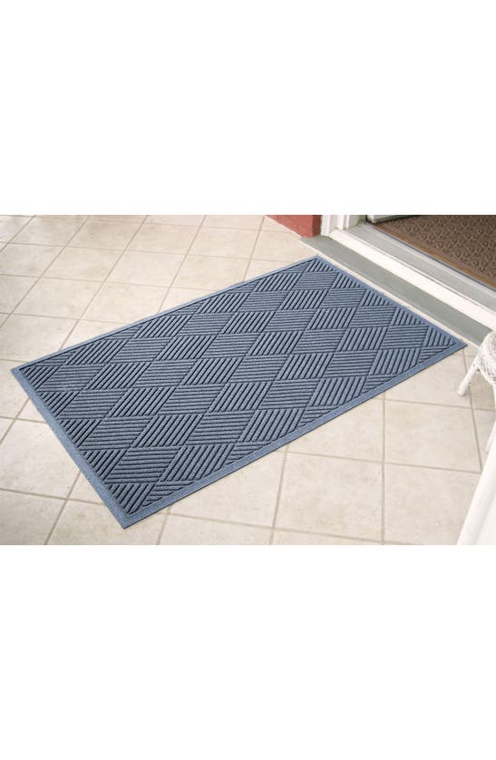 Shop Bungalow Flooring Waterhog Diamonds Floor Mat In Bluestone