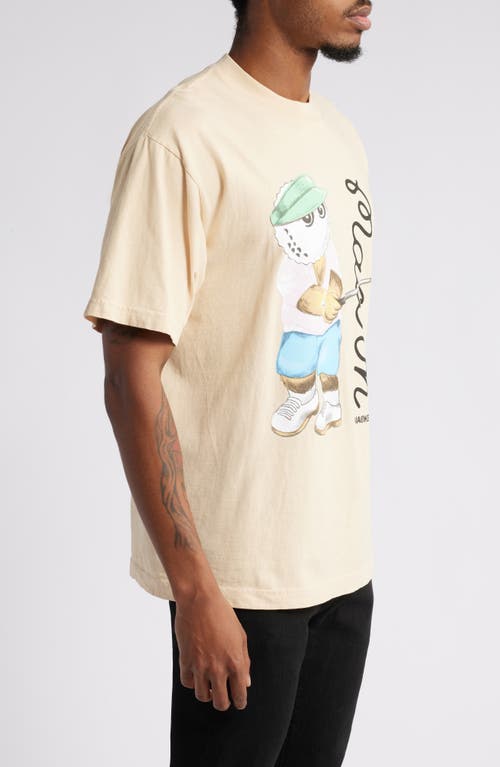 Shop Market X Malbon Golfing Bear Graphic T-shirt In Cream