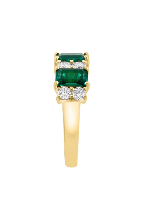Effy 14k Yellow Gold Lab Created Gem & Lab Created Diamond Ring In Green