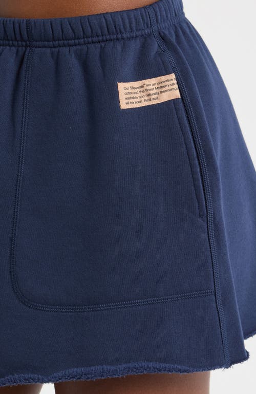 Shop Lunya Silksweats™ Reversible Lounge Shorts In Deep Blue