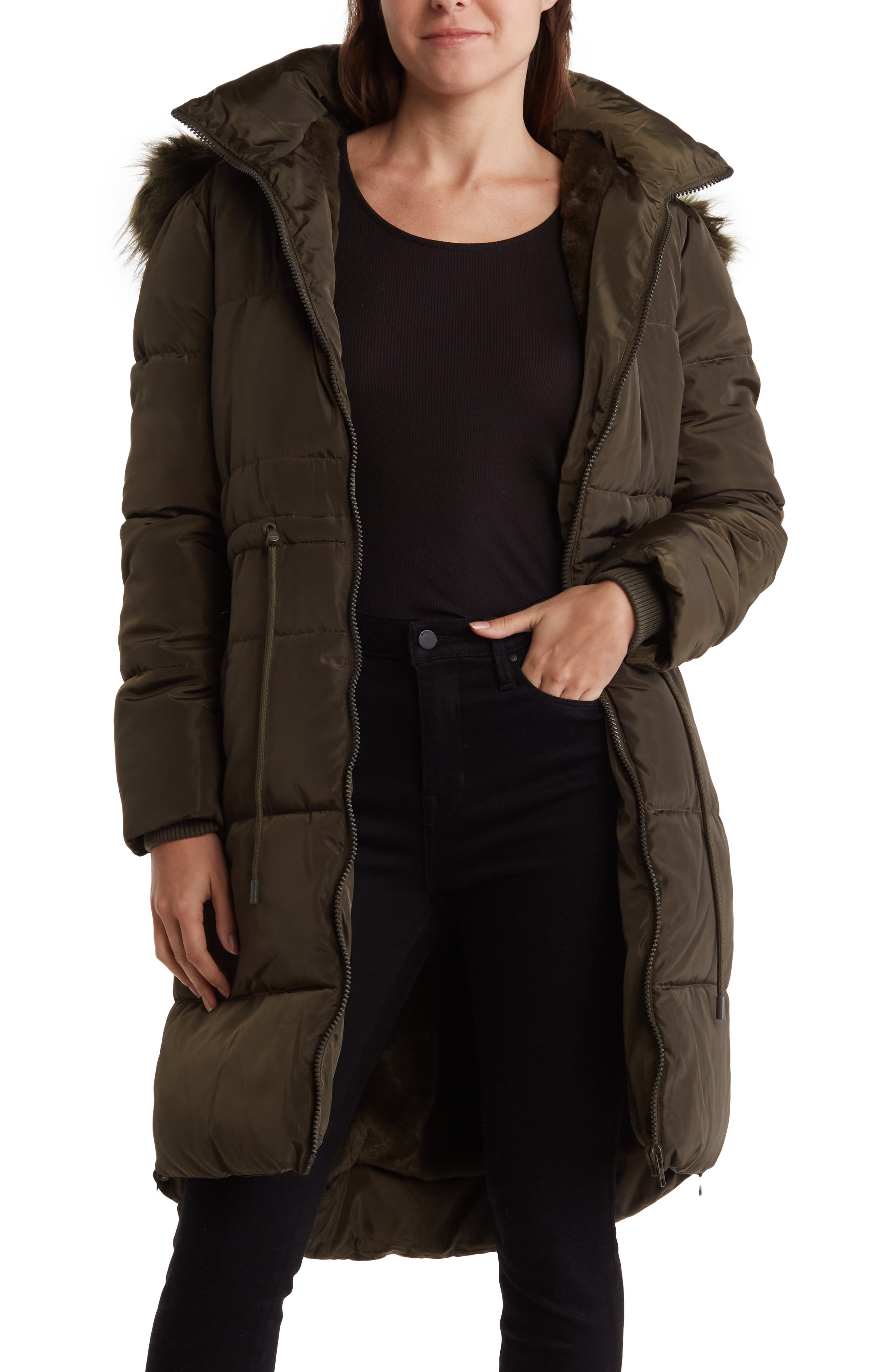 Apparis Mina Faux Fur Trim Hooded 