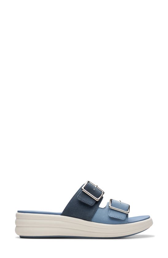 Shop Clarks ® Drift Buckle Slide Sandal In Denim Combi