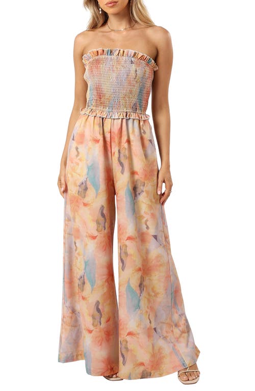 Petal & Pup Cammy Strapless Jumpsuit in Floral at Nordstrom, Size X-Small