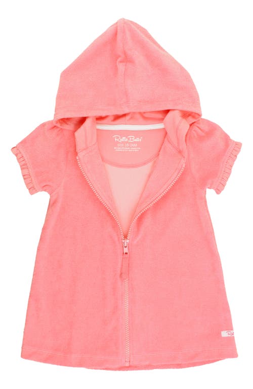 RuffleButts Terry Cloth Swim Cover-Up in Bubblegum Pink at Nordstrom, Size 3-6 M