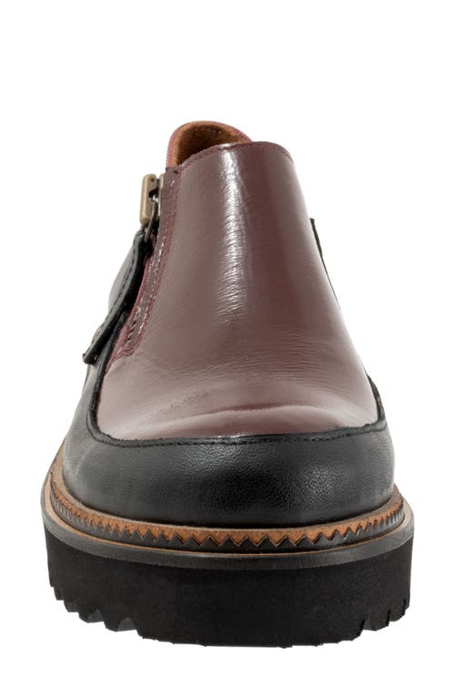Bueno Amelia Zip-up Loafer In Bordeaux Patent