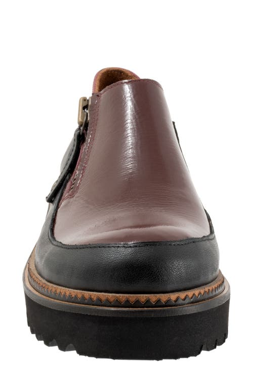 Shop Bueno Amelia Zip-up Loafer In Bordeaux Patent