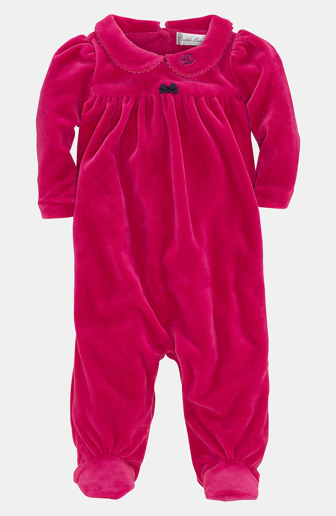 Ralph Lauren Velour Footie (Infant) Nordstrom