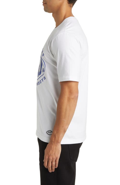 Shop Hugo Boss Boss X Nfl Stretch Cotton Graphic T-shirt In Dallas Cowboys White