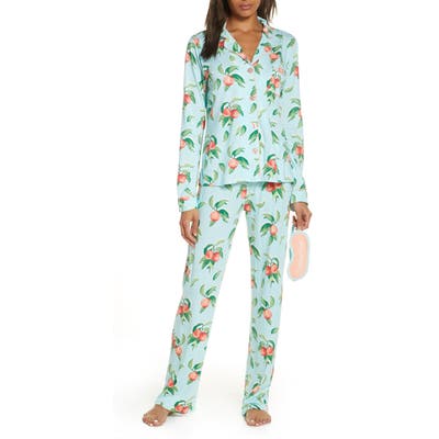 Pj Salvage Print Pajamas With Eye Mask, Green