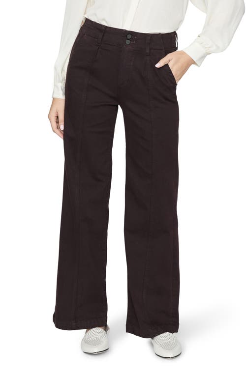 PAIGE Brooklyn Wide Leg Pants Vintage Black Cherry at Nordstrom,