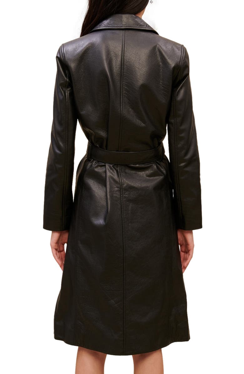 maje Grenchir Belted Leather Trench Coat | Nordstrom