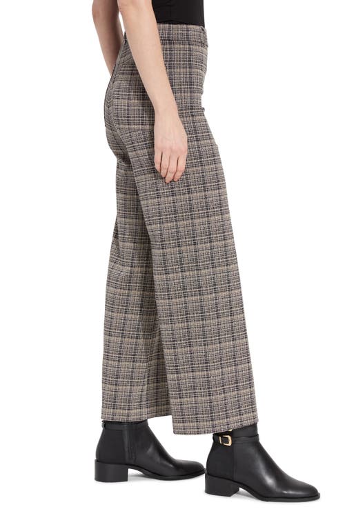 Shop Lyssé Erin Plaid Wide Leg Ponte Jacquard Pants In Opposites Attract Pl