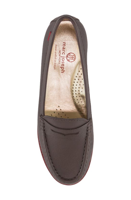 Marc Joseph New York East Village Penny Loafer In Brown Grainy
