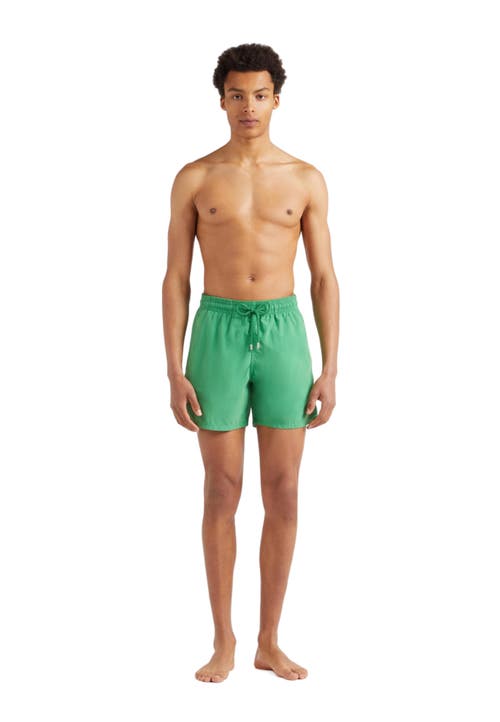 Shop Vilebrequin Solid Swim Trunks In Jungle