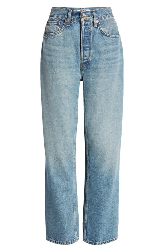 Re/done 90s Low Slung Denim Jeans In Cool Medium Blue