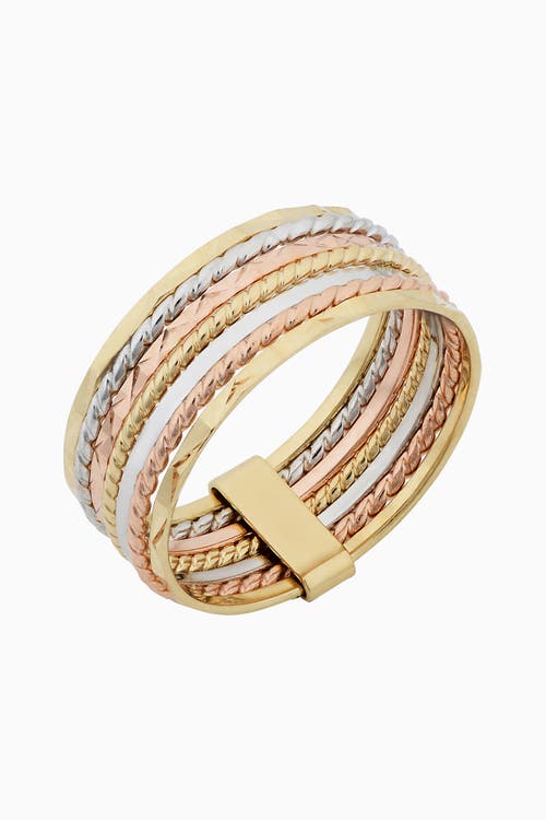 Oradina 14k Yellow Gold Power Stack Ring In Yellow Gold