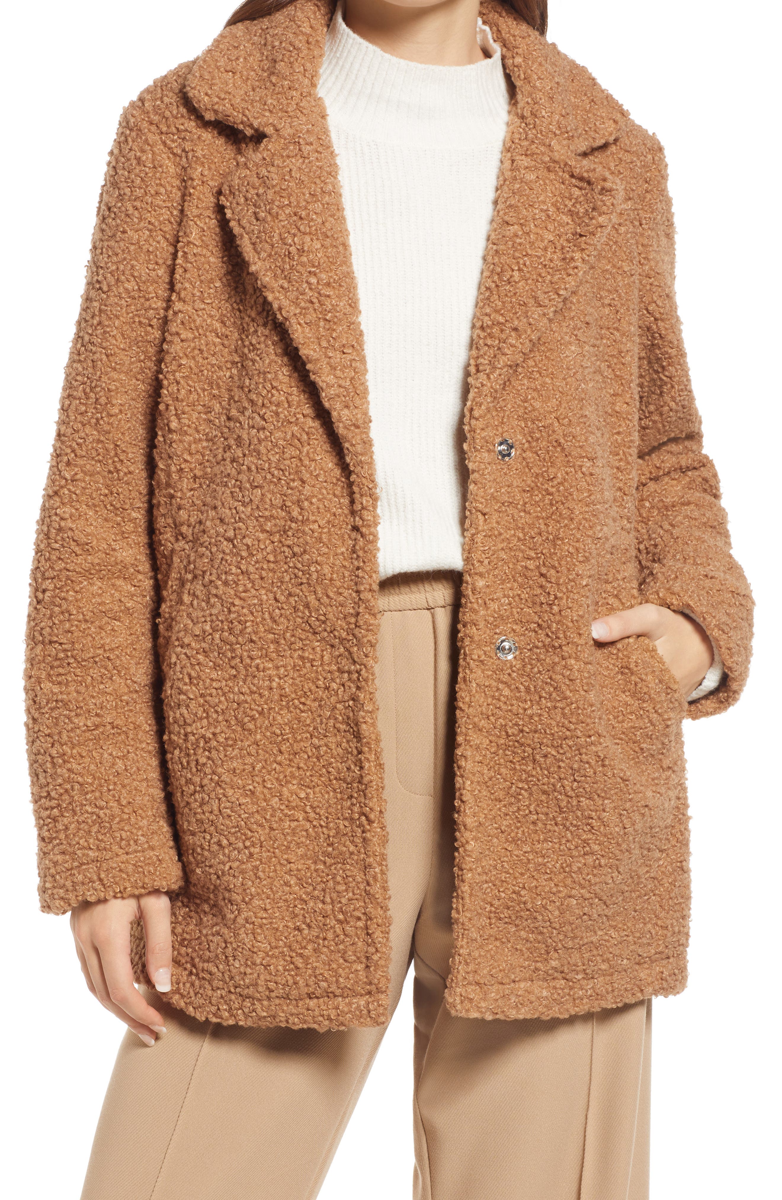 faux fur teddy jacket