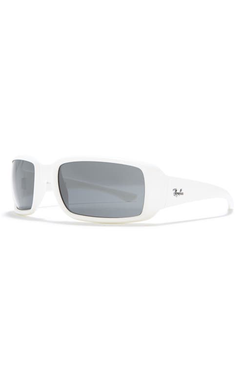Shop Ray Ban Ray-ban 59mm Rectangle Wrap Sunglasses In White/dark Grey