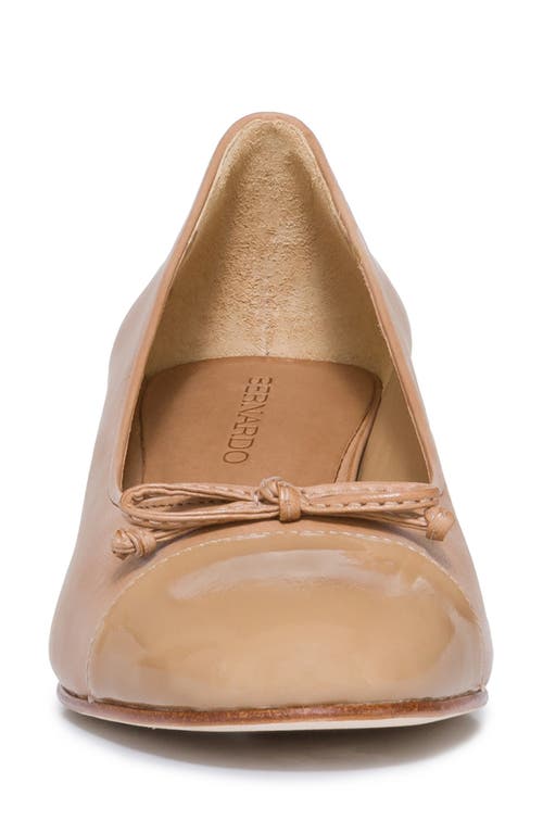 Shop Bernardo Footwear Marisol Cap Toe Pump In Sand/sand