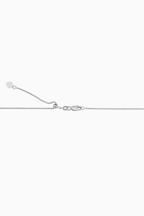 Oradina 14k Gold Caesar Adjustable Chain In White Gold