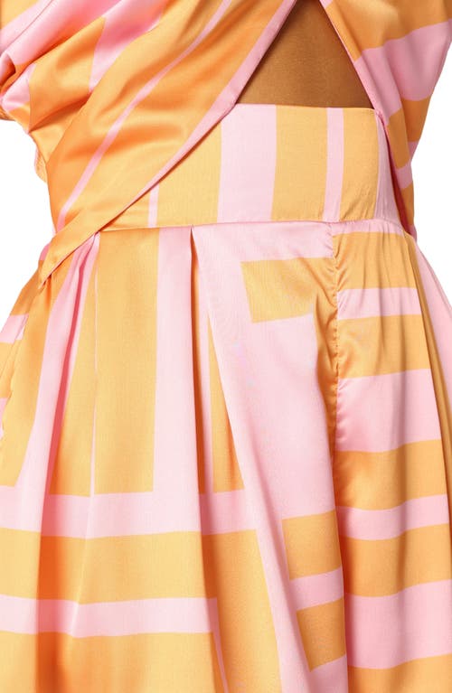 Petal And Pup Petal & Pup Primrose Cutout Satin Halter Romper In Multi