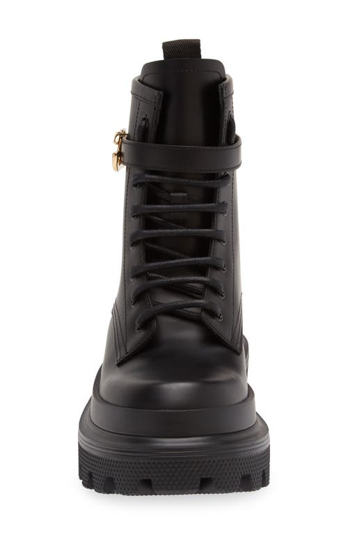 Shop Dolce & Gabbana Dolce&gabbana Dg Logo Combat Boot In Nero