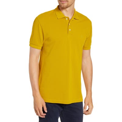 French Connection Regular Fit Solid Pique Polo, Yellow
