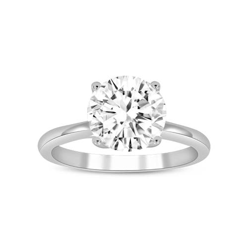 Asany Love Grown Collection 14k White Gold Round Cut Lab Grown Diamond Cathedral Engagement Ring In 14k White Gold