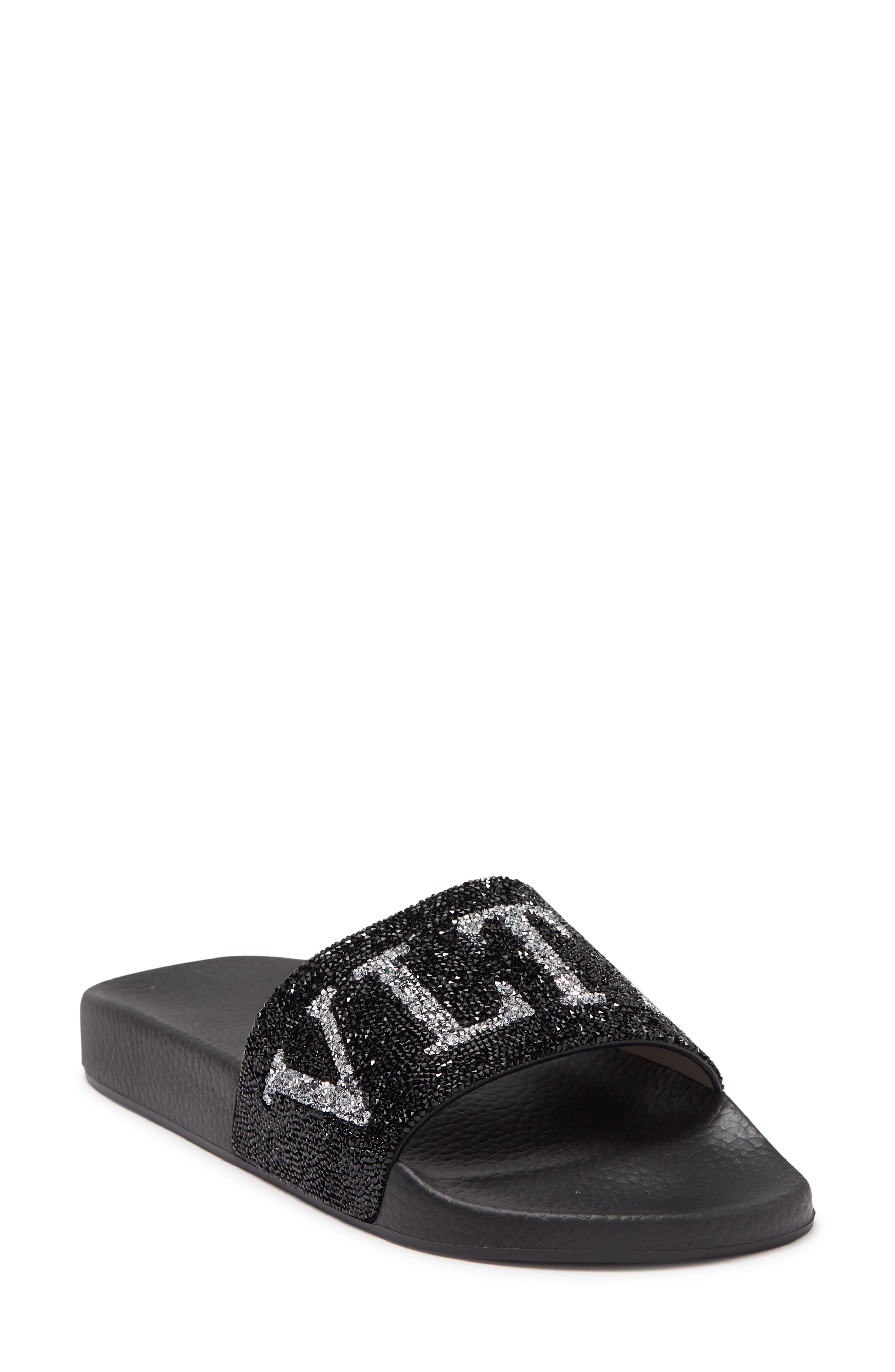 valentino crystal slides