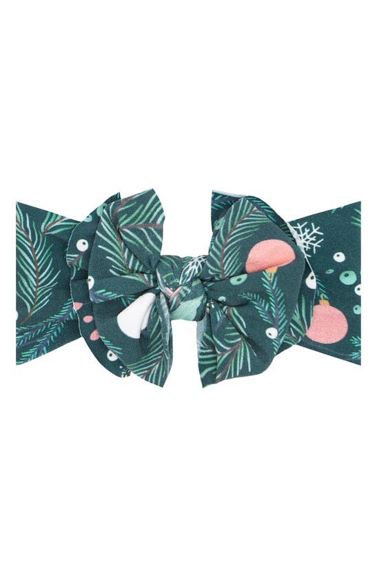 Baby Bling Babies' Fab-bow-lous Print Headband In Winter Bauble