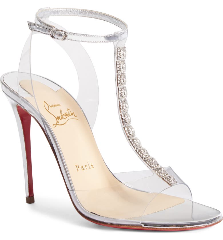 Christian Louboutin Jamais Assez Clear T-Strap Sandal (Women) | Nordstrom