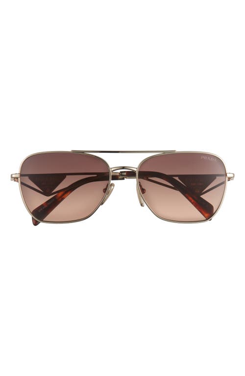 Prada 59mm Square Sunglasses in Pale Gold at Nordstrom
