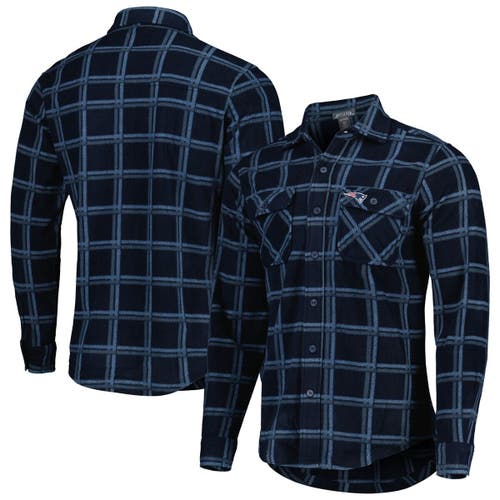 Men's Antigua Navy New England Patriots Industry Flannel Button-Up Shirt Jacket