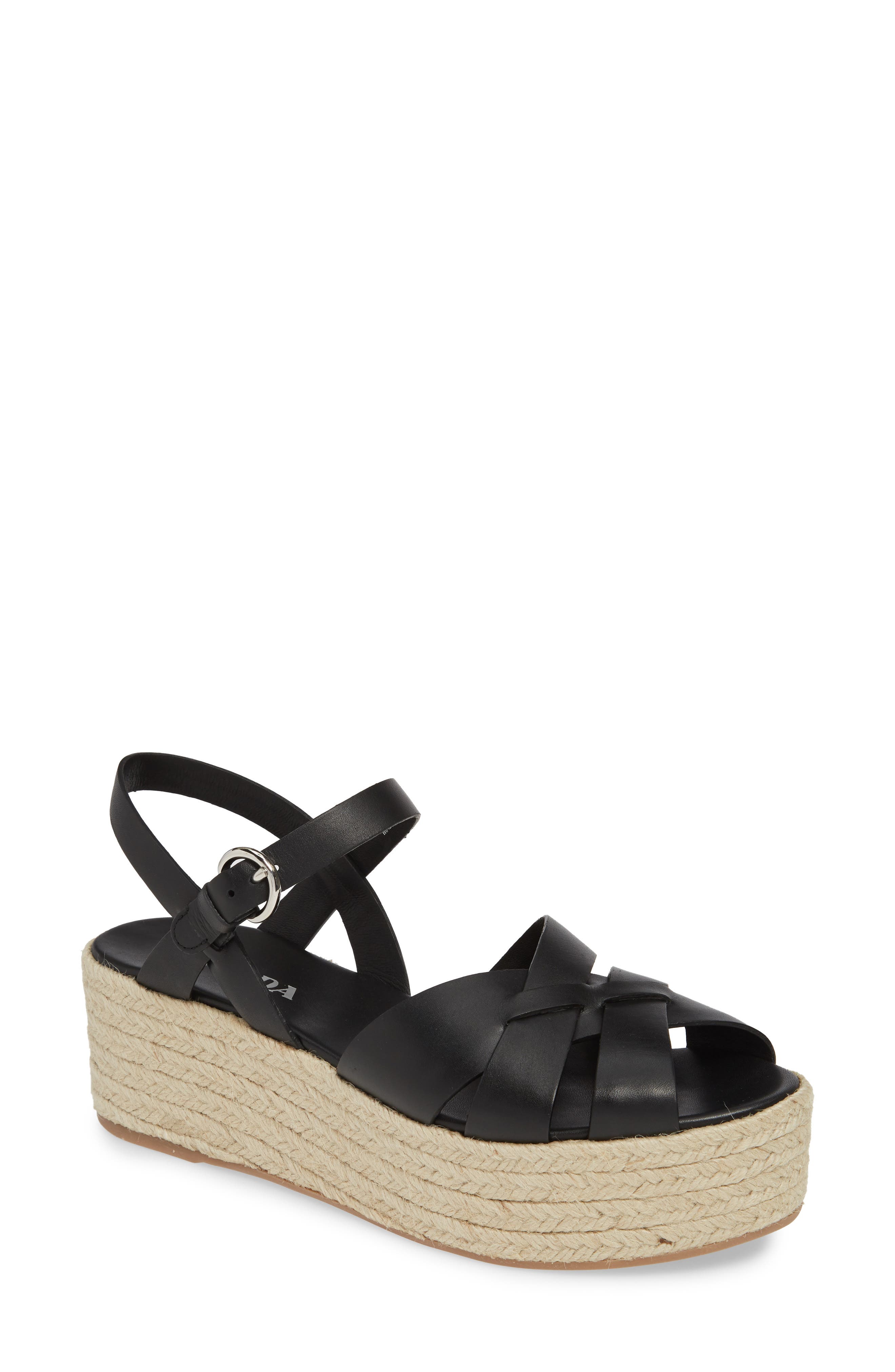 Prada Platform Espadrille Sandal (Women 