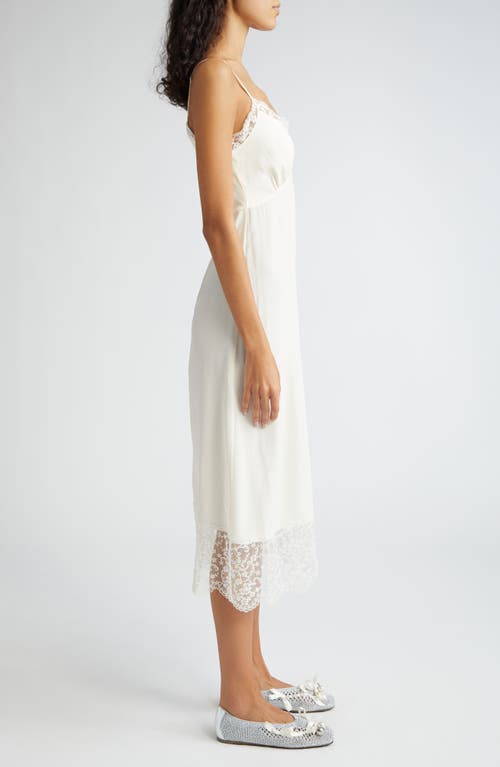 Shop Simone Rocha Lace Trim Slipdress In Ivory