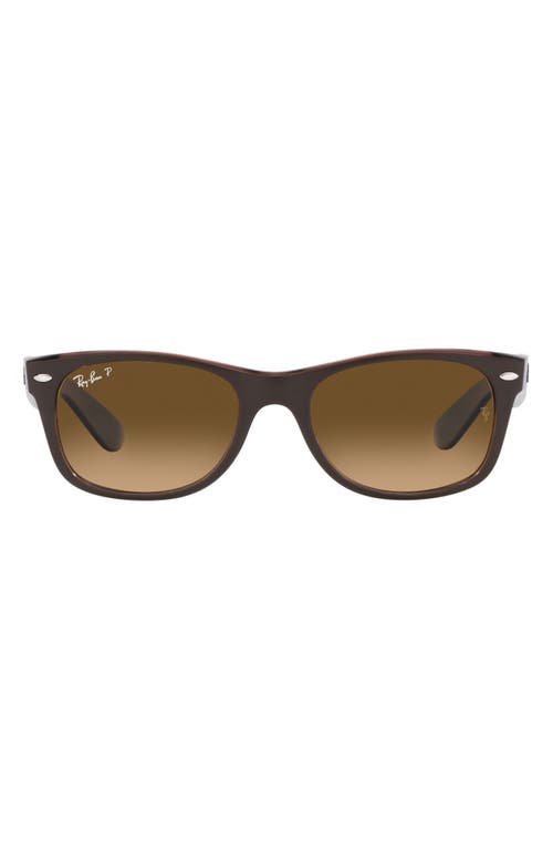 Ray-Ban 58mm Polarized Square Sunglasses in Brown Gradient