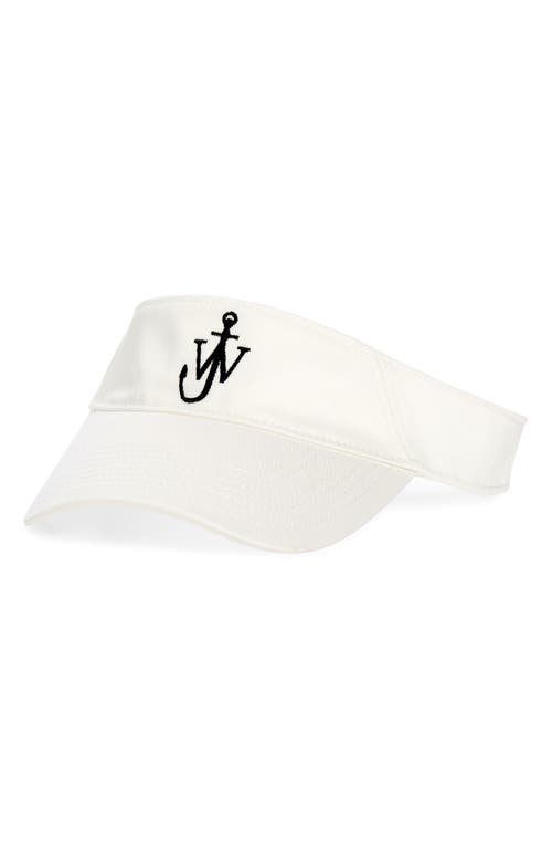 JW Anderson Embroidered Anchor Logo Visor in White at Nordstrom