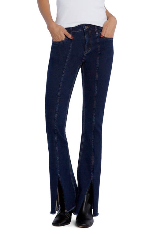 HINT OF BLU Fun Frayed Slim Flare Jeans Current at Nordstrom,