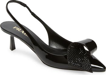 Prada bow slingback clearance pump